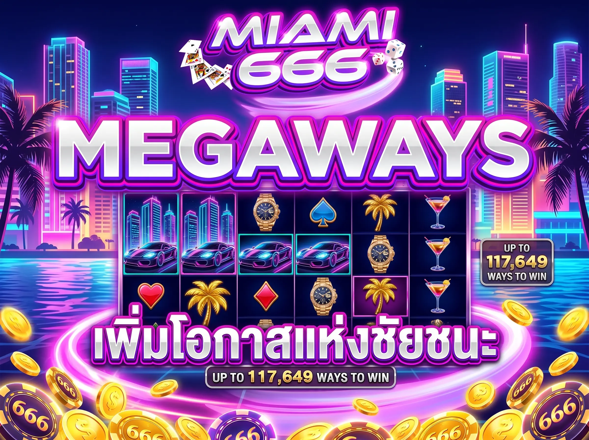 สล็อต Megaways เพิ่มโอกาสแห่งชัยชนะ miami666